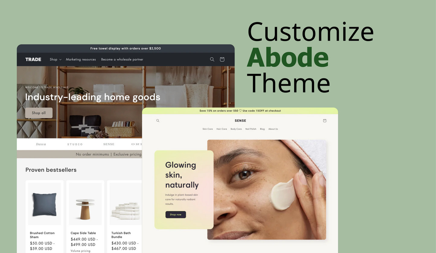 Shopify Abode Theme Customisation